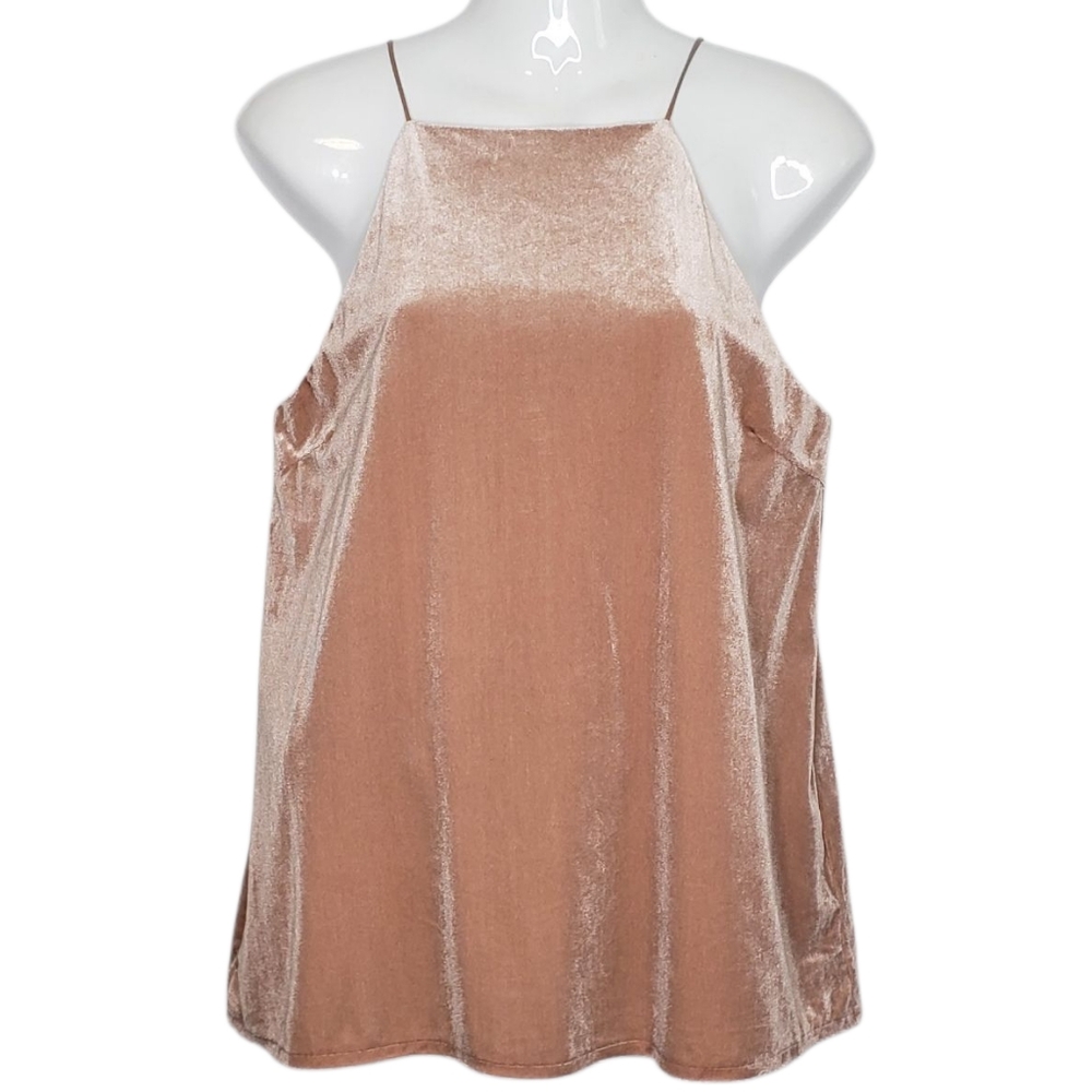 New Chelsea Honey Square Neck Tank Top Lace Back Detail Women's Medium Rose Pink